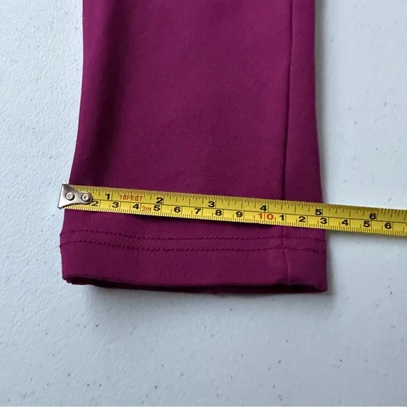 Betabrand Womens Skinny Leg Journey Pant Leggings Pockets Size S PETITE Burgundy - Picture 10 of 12